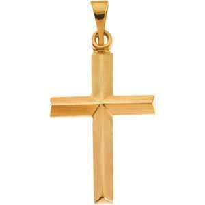  14k Yellow Gold Cross Pendant 18x14mm   JewelryWeb 