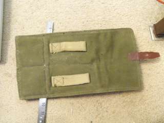 Romanian Green Canvas Long 3 Mag Pouch, Mint Unissued  