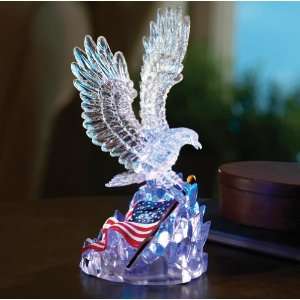  American Eagle Lighted Crystalline Statue By Collections 
