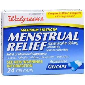   Maximum Strength Menstrual Relief Gelcaps, 24 ea 