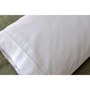  Pair of White Cotton Hemstitched Edge Pillowcases