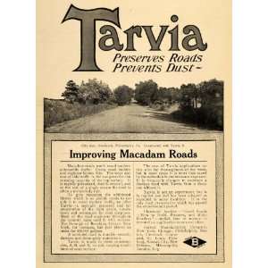  1910 Ad Barrett Mfg. Co. Tarvia Road Material Macadam 