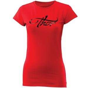    Thor Motocross Womens Luna T Shirt   2010   Small/Red Automotive