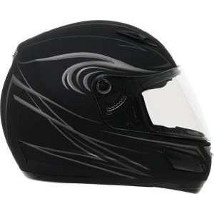 Max GM48 Derk Helmet, Flat Black/Silver, Size Lg, Primary Color 