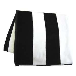 Black and White Stripe Beach Towel