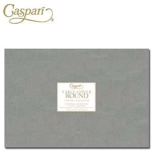  Caspari Table Covers 8991TPR Silver Round Table Cover 