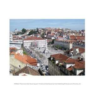  Panorama Over Rossio Square 10.00 x 8.00 Poster Print 