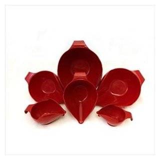 Quality 6Pc Bowl Set, 1 2 4 6 8 12 Cup (Empire Red) By POURfect®