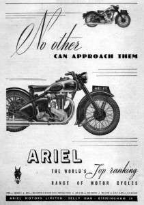 1948 Ariel Red Hunter 500 Motorcycle Original Ad  