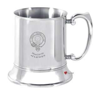  Macleod Of Lewes Clan Crest 16oz Stainless Steel Tankard 