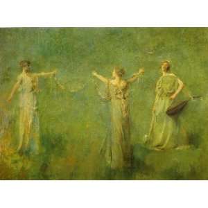   oil paintings   Thomas Wilmer Dewing   24 x 18 inches   The Garland
