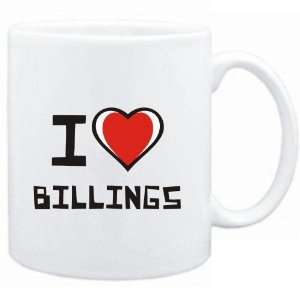  Mug White I love Billings  Last Names