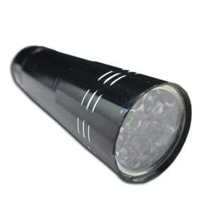  HK Black Mini 9 LED Flashlight Torch 3 AAA Magnesium 