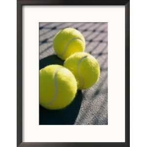  Close up of Three Tennis Balls Collections Framed 