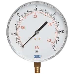  WIKA 4277938 Commercial Pressure Gauge, Dry Filled, Copper 