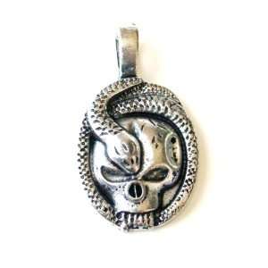   Serpent Silver Tone Necromance Pendant Womens Mens Jewelry Jewelry