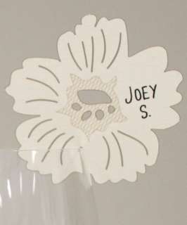 30 WEDDING TABLE GLASSES DECORATION DIE CUT PLACE CARDS 068180030163 