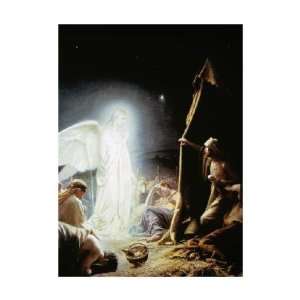  Carl Bloch   Angel And The Shepherds Giclee