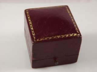 ANTIQUE VINTAGE LEATHER JEWELLERY RING DISPLAY BOX JEWELRY CASE byW 