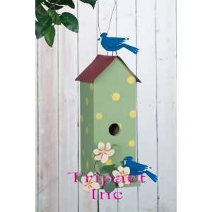  15 Metal Home Décor Blue Bird Paradise Birdhouse