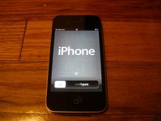 iPhone 4 32GB Apple Verizon Wireless BLACK NEAR MINT W/ PLASTIC lost 