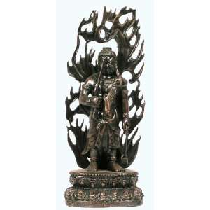   Purple Bronze Statue Bon Warrior Flaming Power 