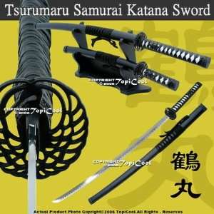 Kill Bill Black Japanese Tsurumaru Samurai Katana Sword and Free 