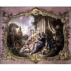  Lovers in a Garden Mz by Francois Boucher. Size 27 inches 
