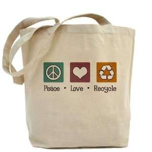  Peace Love Recycle Recycle Tote Bag by  Beauty
