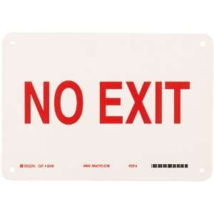 Brady 22499 10 Width x 7 Height B 401 Plastic, Red on White Exit and 