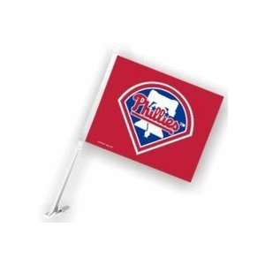  Philadelphia Phillies MLB Car Flag W/Wall Bracket Set Of 2 