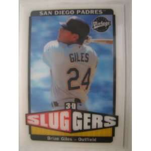 2004 Upper Deck Vintage Brian Giles Padres 3 D Sluggers Insert BV $10 