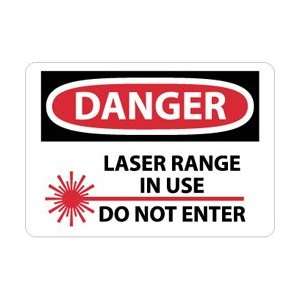  D572RB   Danger, Laser Range In Use Do Not Enter, Graphic 