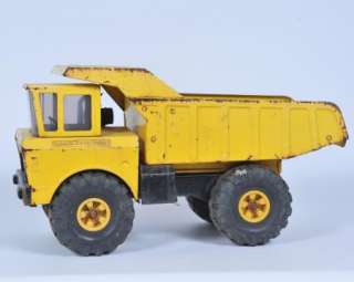 Pressed Metal Tonka Dumptruck Die Cast Toy Yellow Truck Vintage Metal 
