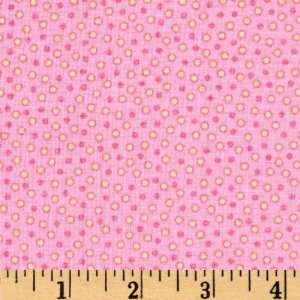  44 Wide Building Blocks Dot Pink Fabric By The Yard 