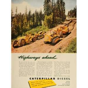  1948 Ad Caterpillar Diesel Tractor Road Highway Grader 