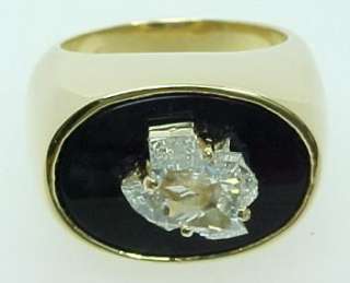 Mens 1.70 Carat Texas Cut Mens Diamond & Gold Ring  