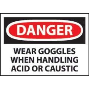 Chemical Goggles Warning Sign  Industrial & Scientific