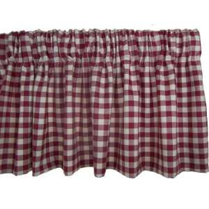  Rlf Home Comet Check Valance, Red