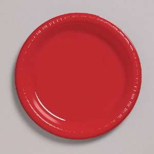    Classic Red Plastic Banquet Dinner Plates   Bulk Toys & Games