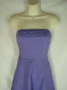 Size 0 J Crew Purple Cotton Strapless Dress Aline Lined XS 287  