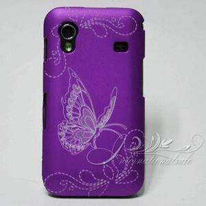 Purple Flowers butterfly hard Cover Case For Samsung S5830 Galaxy Ace 
