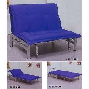   Blue Double Size Pull Out Lounge Sofa Futon Furniture & Decor