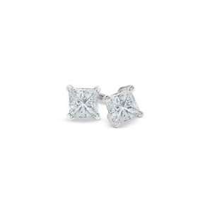 Gordons Jewelers Princess Cut Diamond Solitaire Stud Earrings in 18K 
