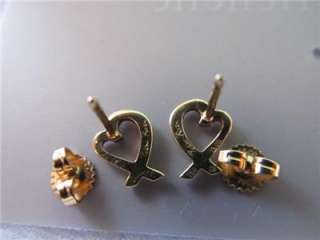 Tiffany & Co. Paloma Picasso 18K Y/G Loving Heart Earrings  