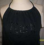 TOMMY JEANS WOMENS HALTER TOP. CHARCOAL. LARGE. $25V  
