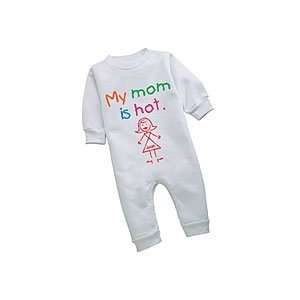  Personalized Baby Gifts   Mom is Hot Flece Romper Baby