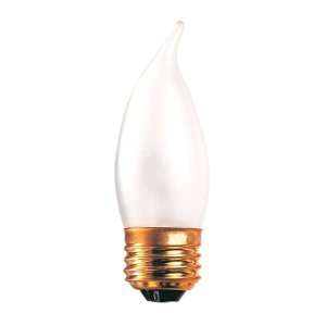   Base Incandescent Flame Tip Chandelier Bulb, Frost
