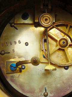 XXXL ANTIQUE FRENCH BRONZE CLOCK SET LOUIS XVI c.1900  