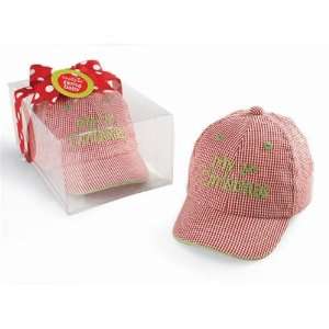  Babys First Christmas Gingham Cap by Mud Pie Baby
